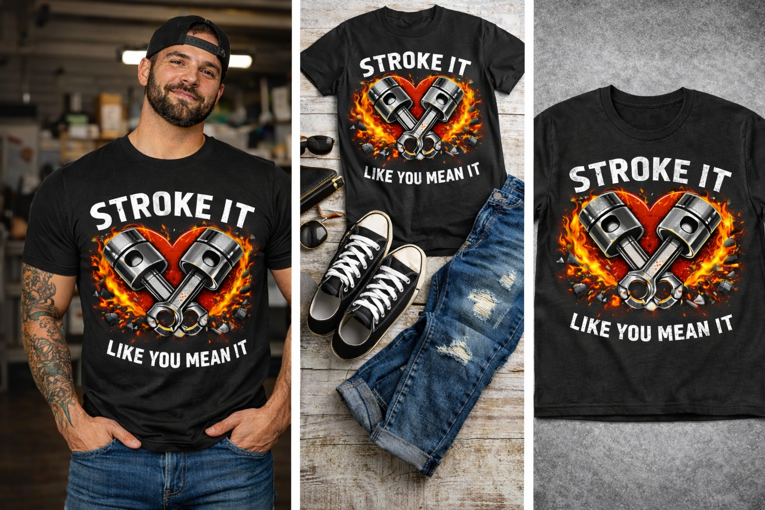 Bold piston-heart design